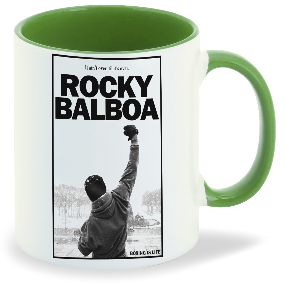 фото Кружка зеленая coolpodarok rocky balboa