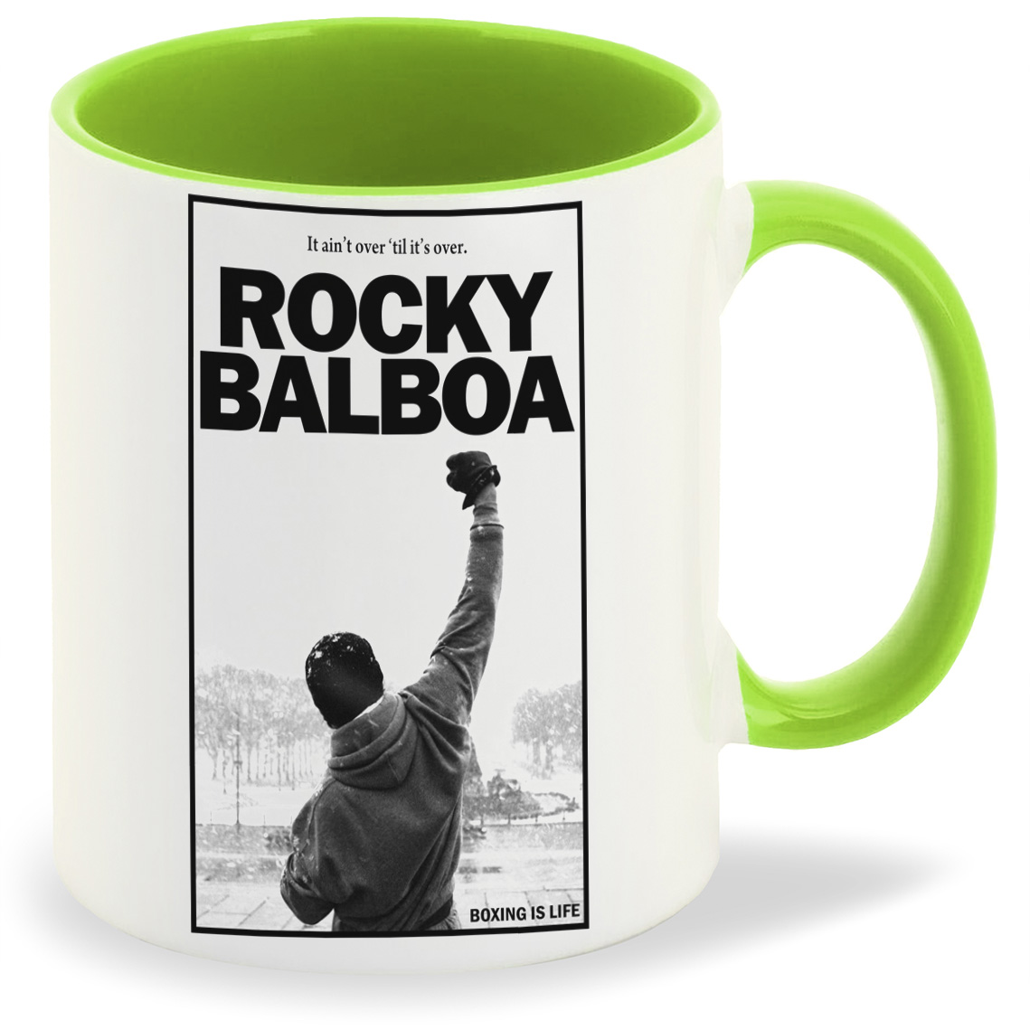 

Кружка салатовая CoolPodarok Rocky Balboa