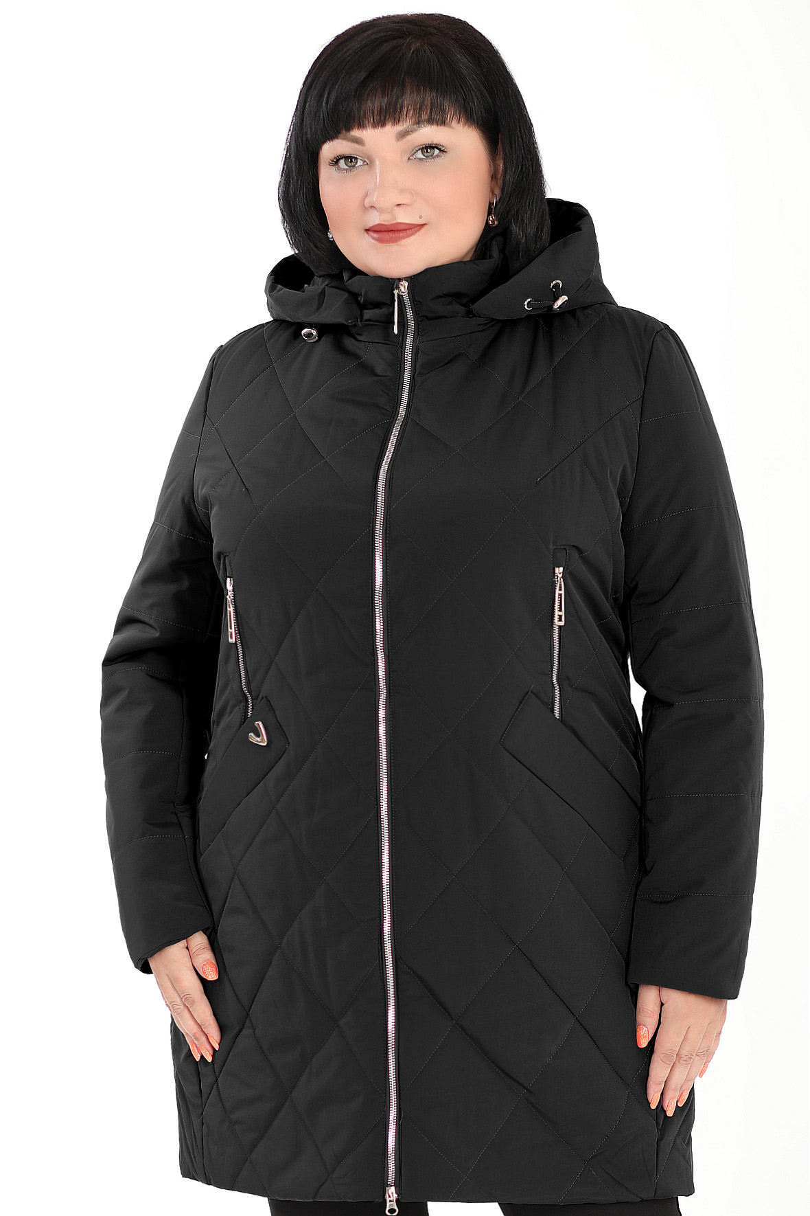 

Куртка женская AlmondShop 02У-53 9630.С2 черная 62 RU, Черный, 02У-53 9630.С2