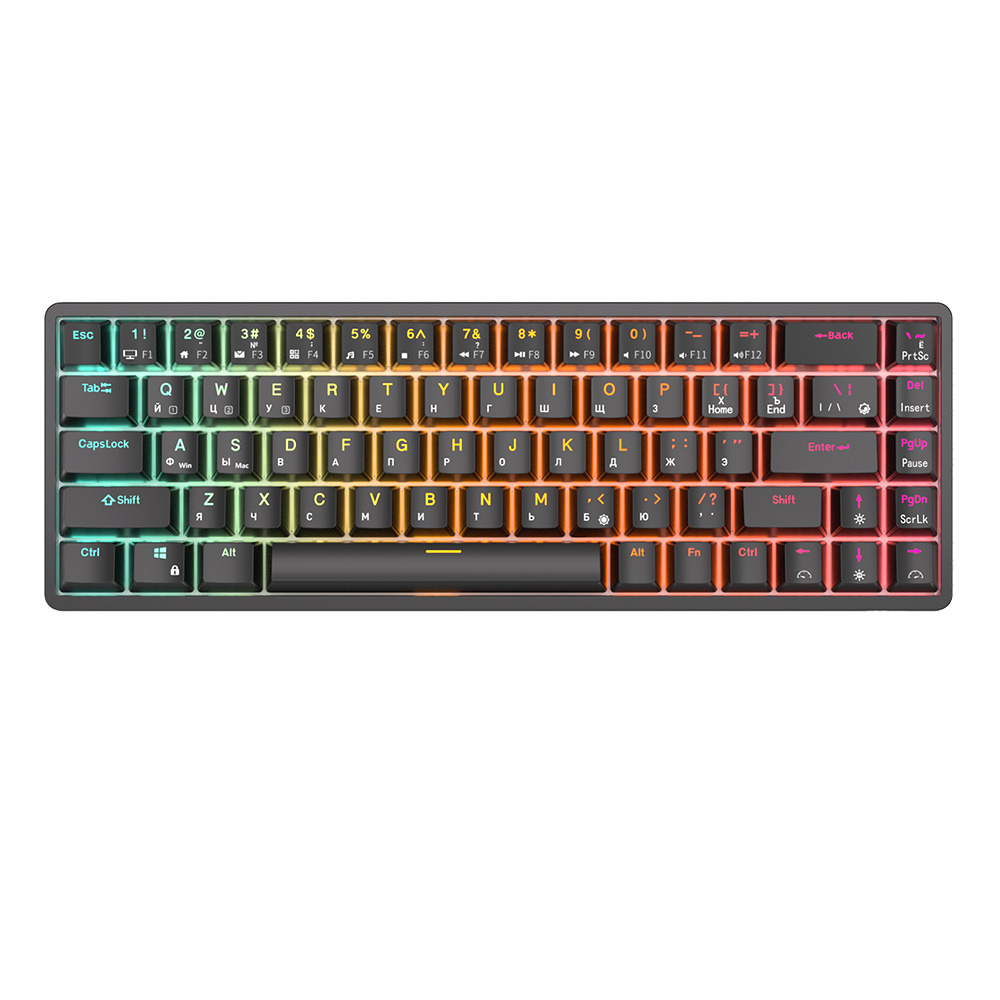 

Беспроводная клавиатура Royal Kludge RKG68 RGB Black Brown SW, RK G68