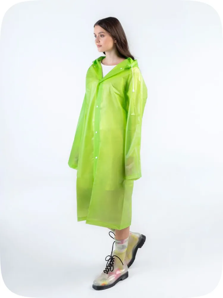 фото Дождевик женский funfur raincoat1 зелёный