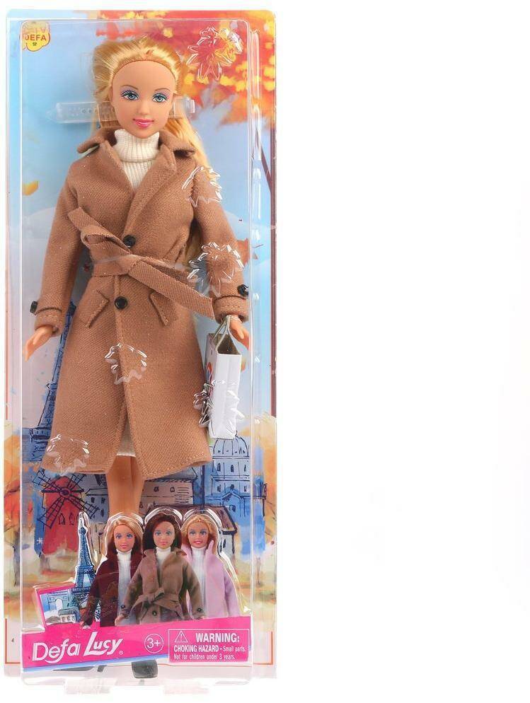 

Кукла Defa Lucy Осенняя коллекция в кор.пальто, 8419a