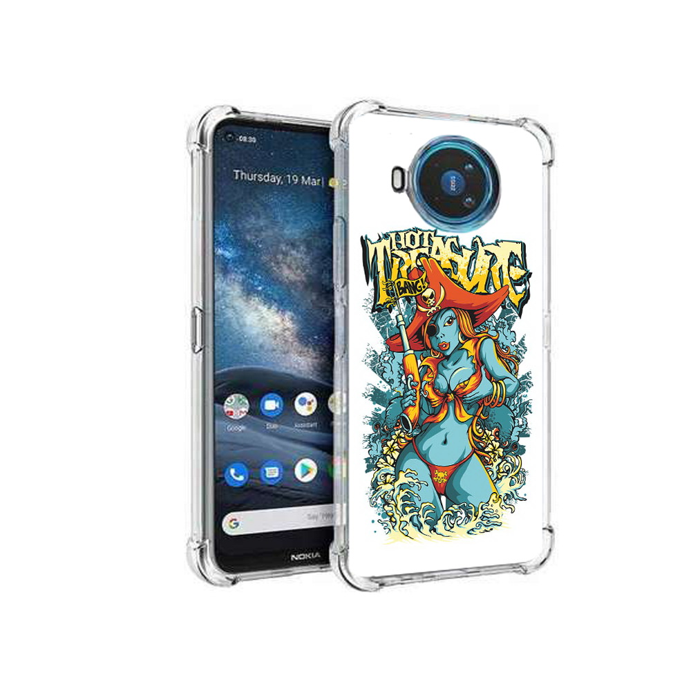 Чехол MyPads Tocco для Nokia X100 нарисованная синяя девушка комикс (PT227057.109.504)
