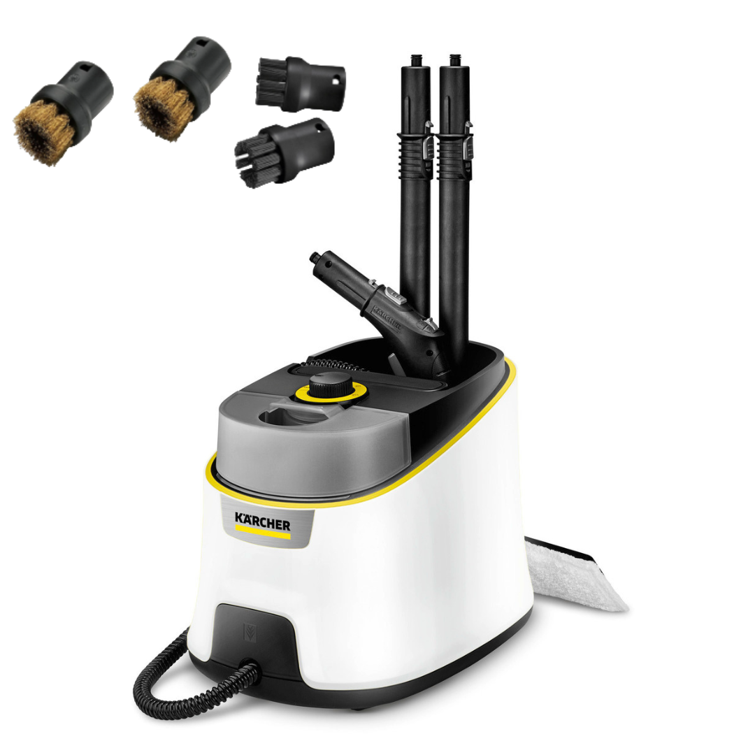 

Пароочиститель Karcher SC 4 Deluxe EasyFix белый, SC 4 Deluxe EasyFix+круглые насадки IVAHAVI