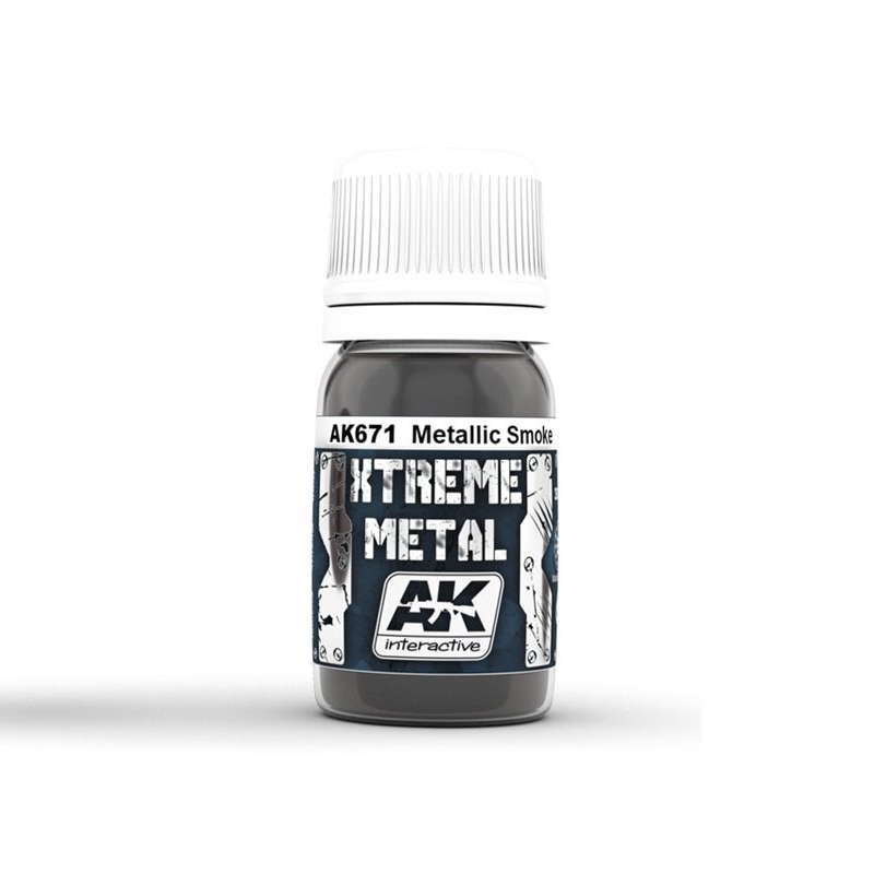 Краска AK Interactive XTREME METAL SMOKE METALLIC темный металлик