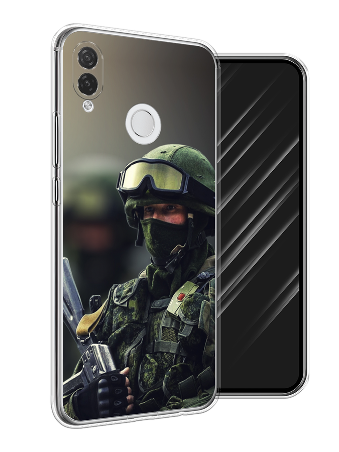 

Чехол Awog на Huawei P Smart Plus "Солдат", Зеленый;серый, 68250-5