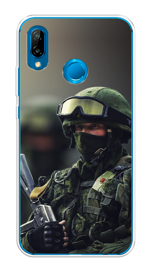 

Чехол Awog на Huawei P20 Lite "Солдат", Зеленый;серый, 64450-5