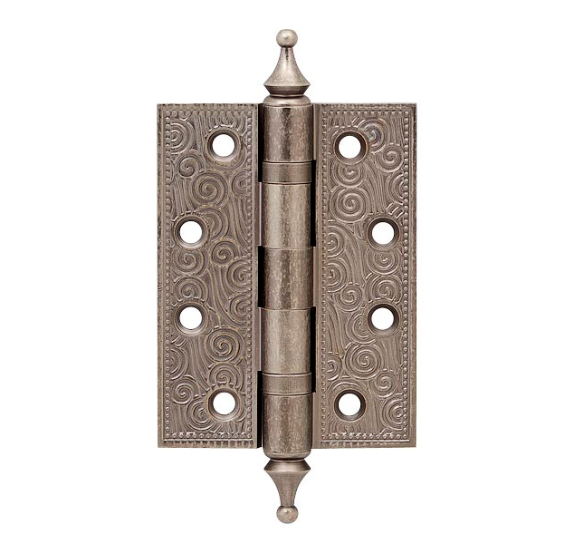 Петля дверная латунная Armadillo Castillo CL 500-A4 102x76x3,5 AS античное серебро