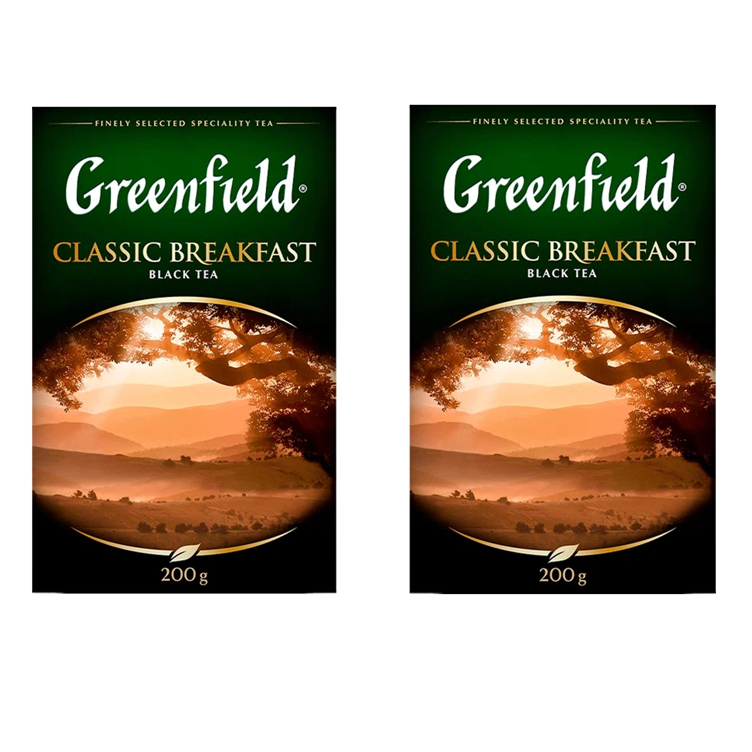 

Чай GREENFIELD Classic Breakfast черный листовой 200 г 2 уп