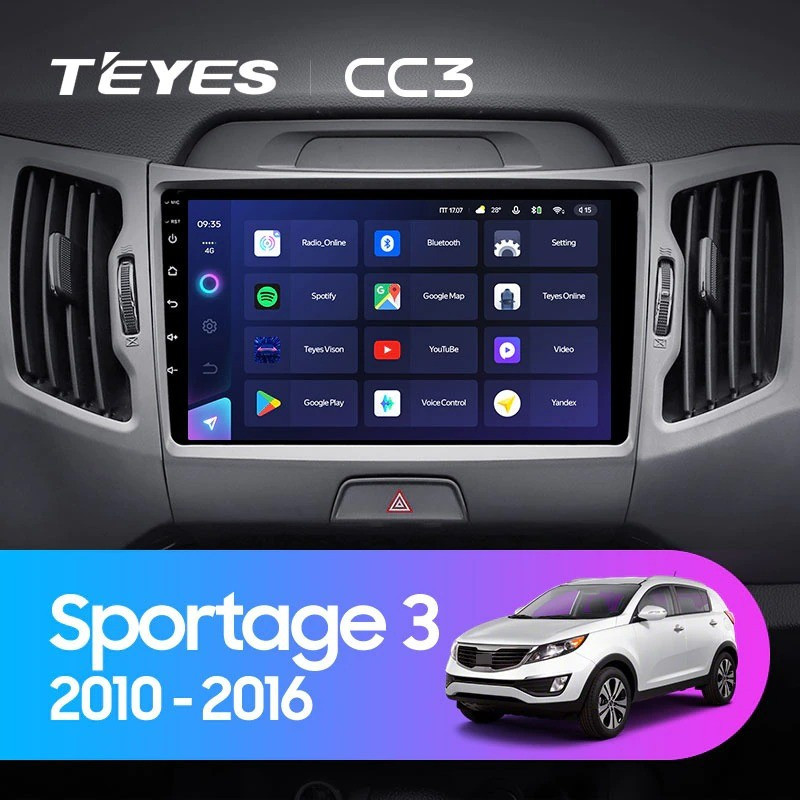 

Штатная магнитола Teyes CC3L 4/64 Kia Sportage 3 SL (2010-2016) Тип-B, CC3L