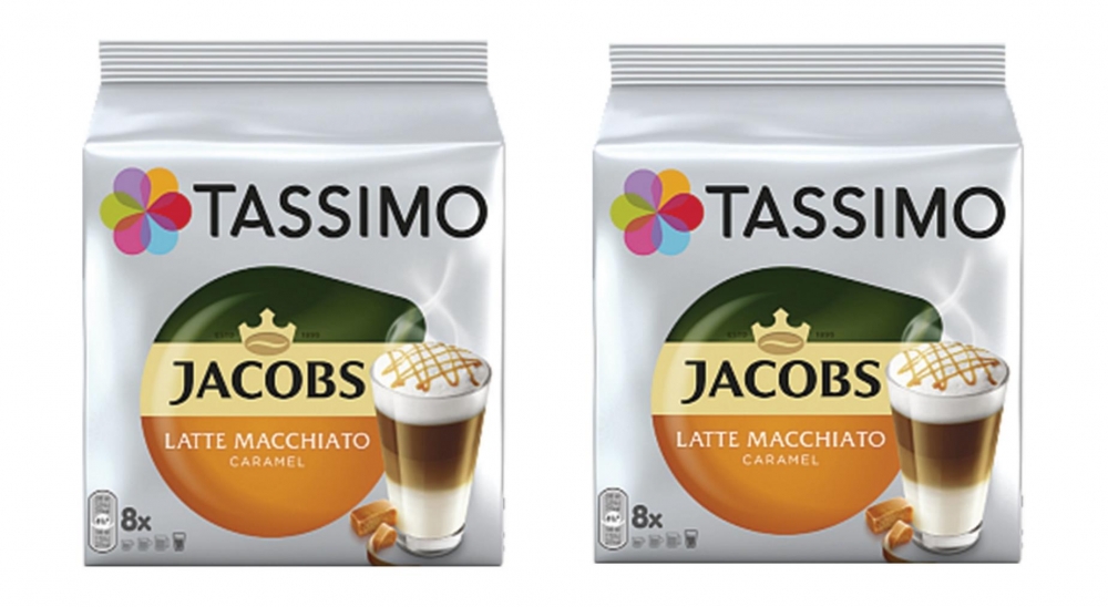 Капсулы для кофемашин Tassimo Jacobs Latte Macchiato Caramel 16 шт 2 уп