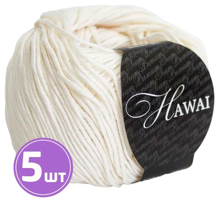 

Пряжа SEAM HAWAI (203), белый, 5 шт. по 50 г