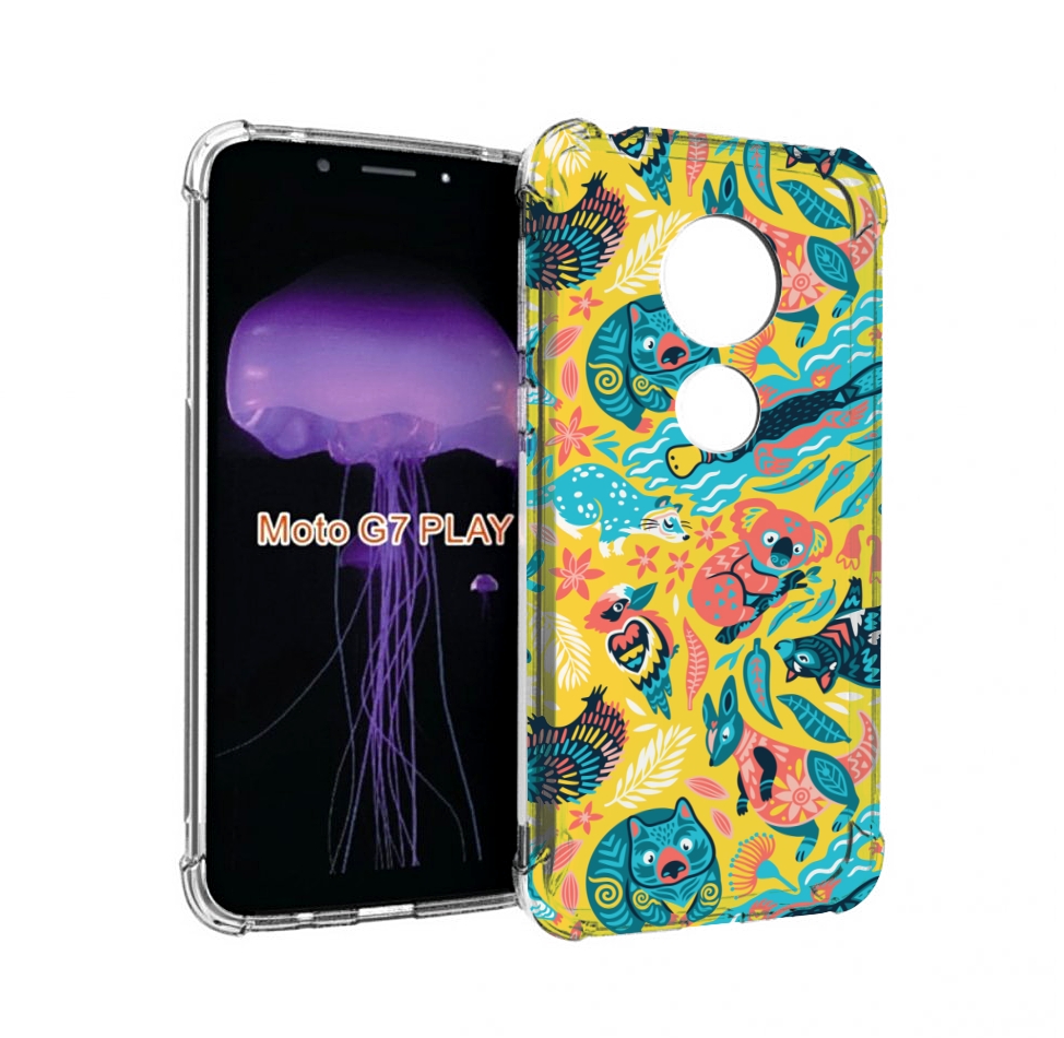 

Чехол MyPads seamless-pattern для Motorola Moto G7 Play, Прозрачный, Tocco