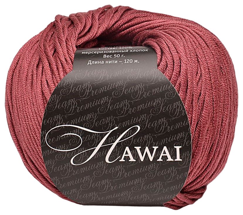 

Пряжа SEAM HAWAI (315), брусника, 5 шт. по 50 г, Бордовый