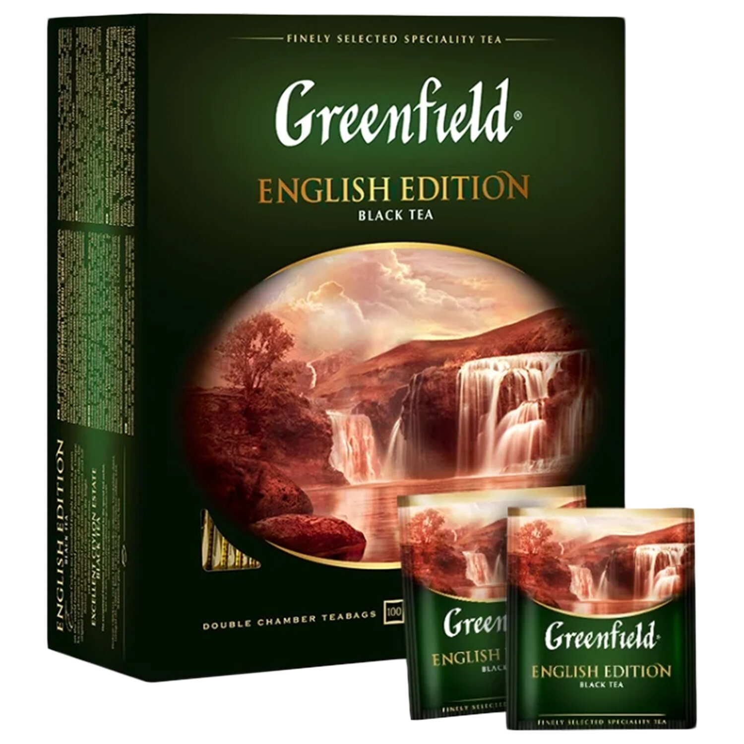 Чай GREENFIELD English Edition черный 100 пакетиков по 2 г 2 уп Greenfield