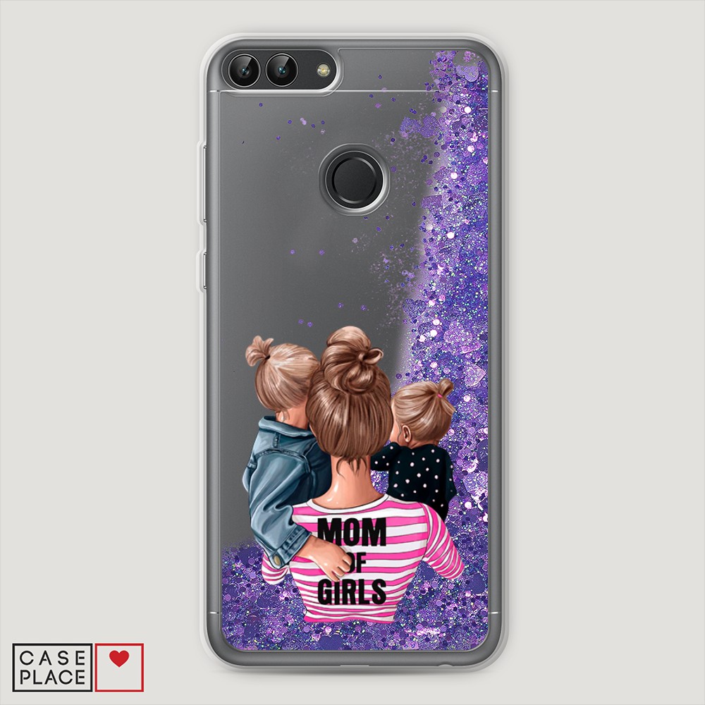 

Чехол Awog на Huawei P Smart "Mom of Girls", Разноцветный, 64092-1
