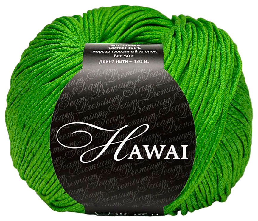

Пряжа SEAM HAWAI (906), аспар, 5 шт. по 50 г, Зеленый
