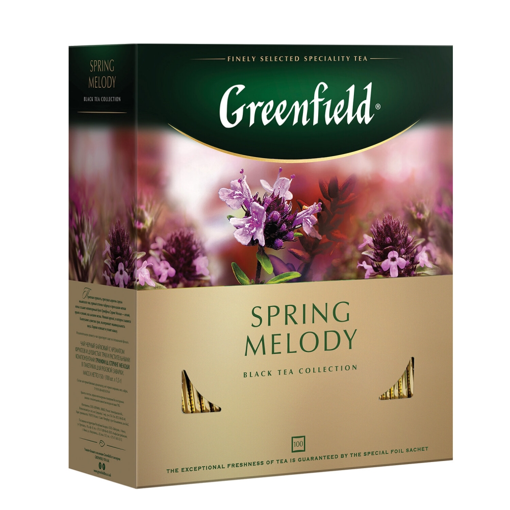 

Чай Greenfield Spring Melody Мелодия весны 100 пак 2 уп