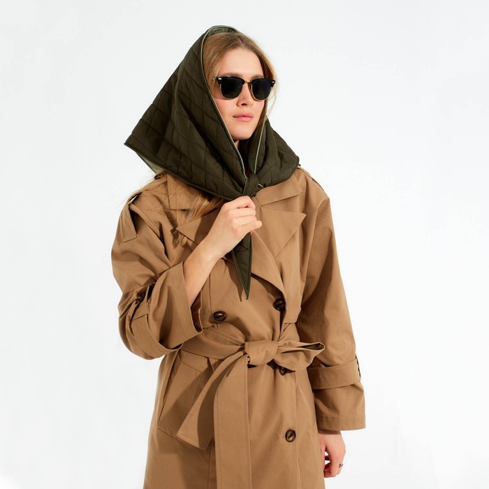 

Косынка женская MINAKU Casual Collection зелёная, 120х80 см, Хаки, Casual Collection