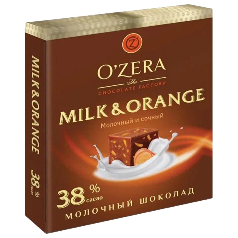 

Набор из 6 шт, Шоколад порционный O'ZERA Milk & Orange, молочный с апельсином, 90 г, ОС8