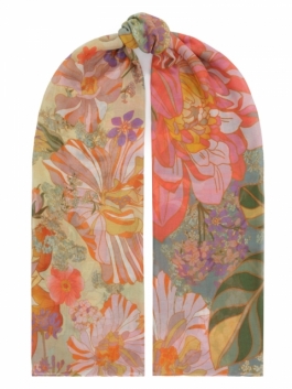 Палантин женский ELEGANZZA 01-00039320 оранжевый 100х180 см 4500₽