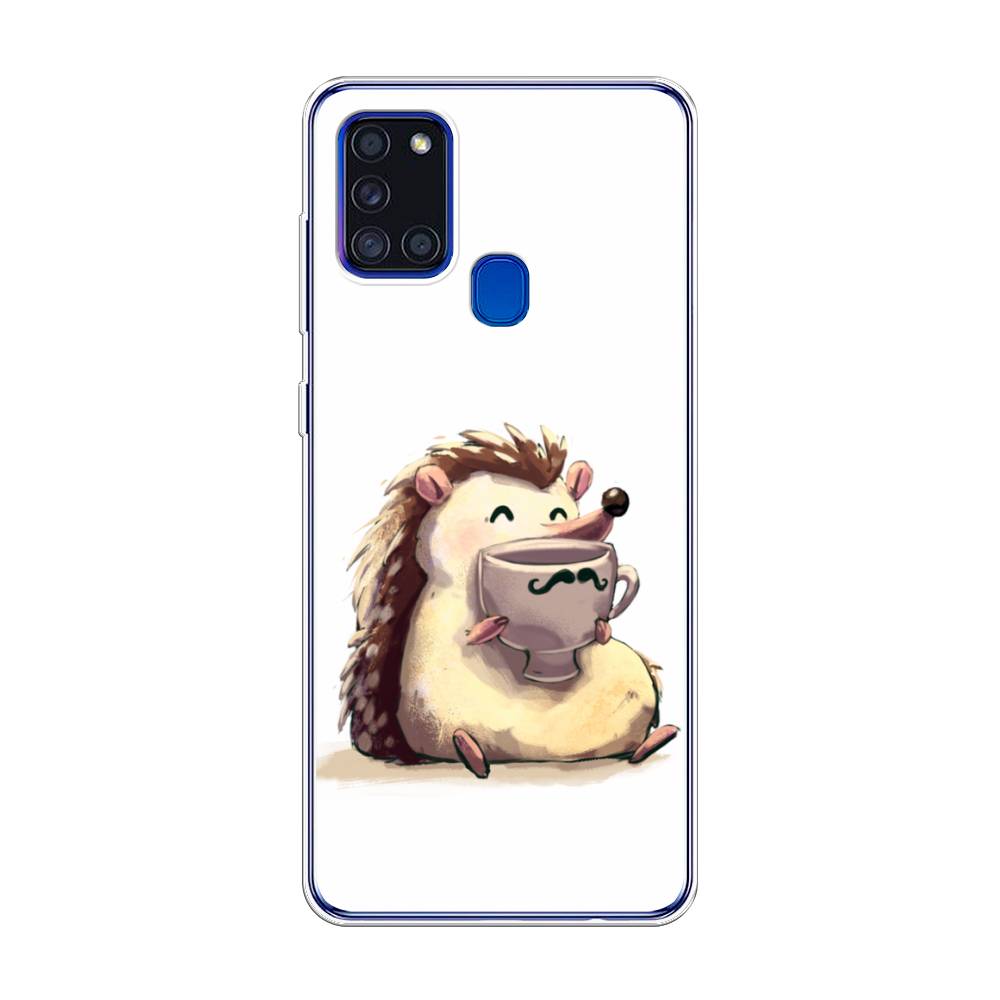 фото Силиконовый чехол "еж кофеман" на samsung galaxy a21s awog