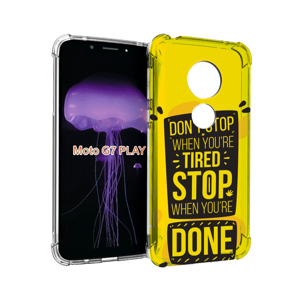 

Чехол MyPads yellow-done для Motorola Moto G7 Play, Прозрачный, Tocco