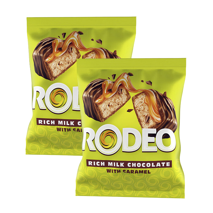 Набор из 2 шт, Конфеты шоколадные RODEO SOFT с мягкой карамелью и нугой, 500 г