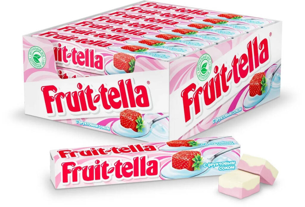 Жевательная конфета Fruittella Клубничный йогурт 41г 42 уп