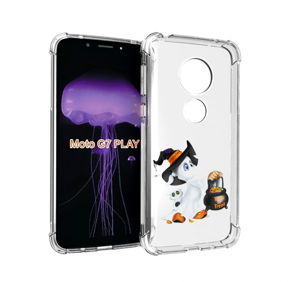 

Чехол MyPads Маленький призрак для Motorola Moto G7 Play, Прозрачный, Tocco