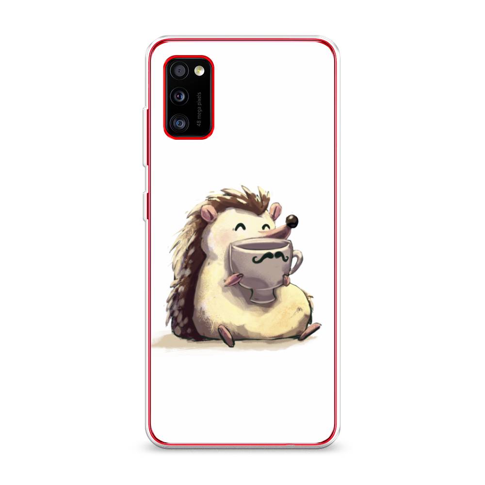 фото Силиконовый чехол "еж кофеман" на samsung galaxy a41 awog