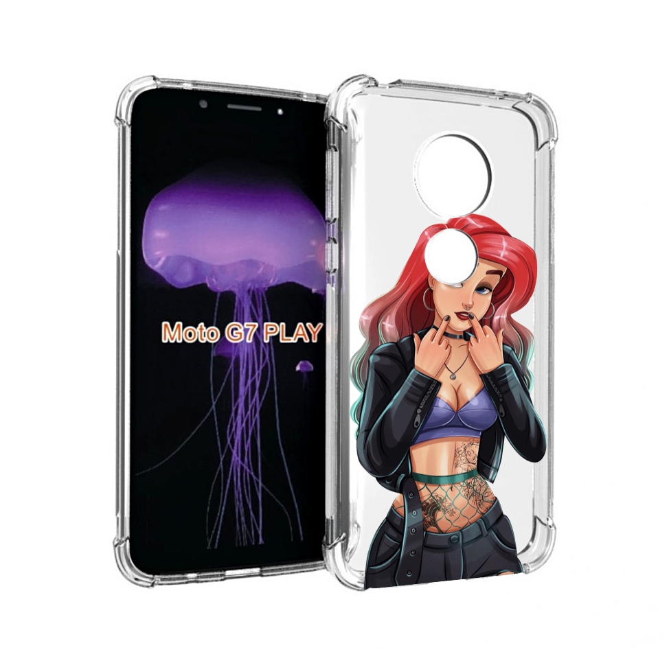 

Чехол MyPads Ариэль-русалочка-готика для Motorola Moto G7 Play, Прозрачный, Tocco
