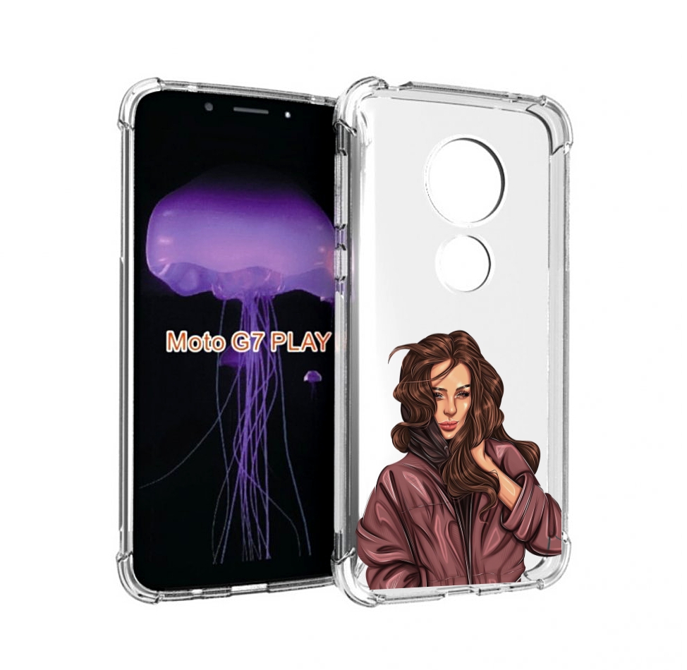 

Чехол MyPads Арт-рисунок-девушки для Motorola Moto G7 Play, Прозрачный, Tocco