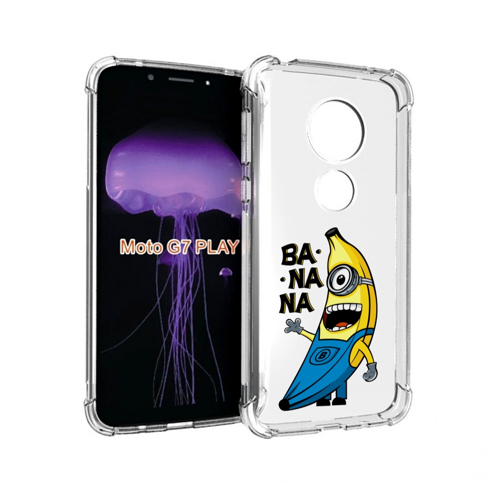 

Чехол MyPads Банана-миньон для Motorola Moto G7 Play, Прозрачный, Tocco