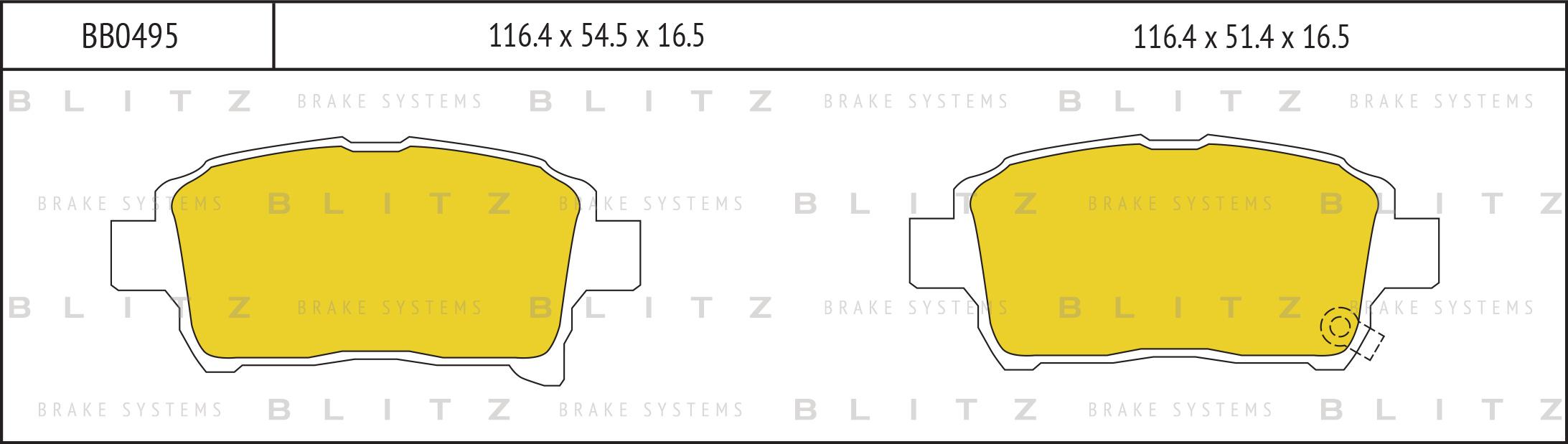 

Тормозные колодки BLITZ передние дисковые BB0495