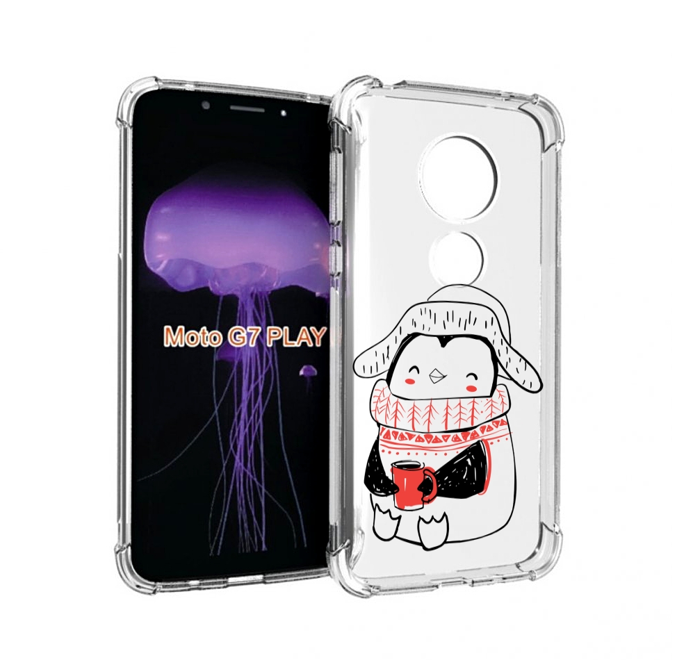 

Чехол MyPads Милый пингвин для Motorola Moto G7 Play, Прозрачный, Tocco