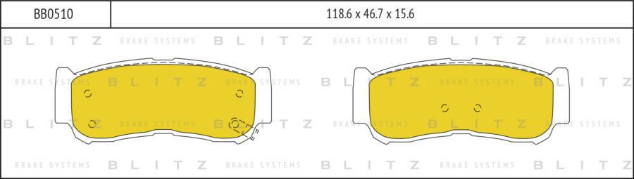 

Тормозные колодки BLITZ задние дисковые BB0510