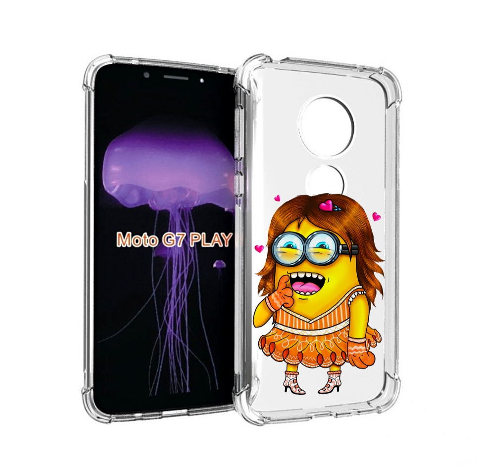 

Чехол MyPads Миньон девочка для Motorola Moto G7 Play, Прозрачный, Tocco