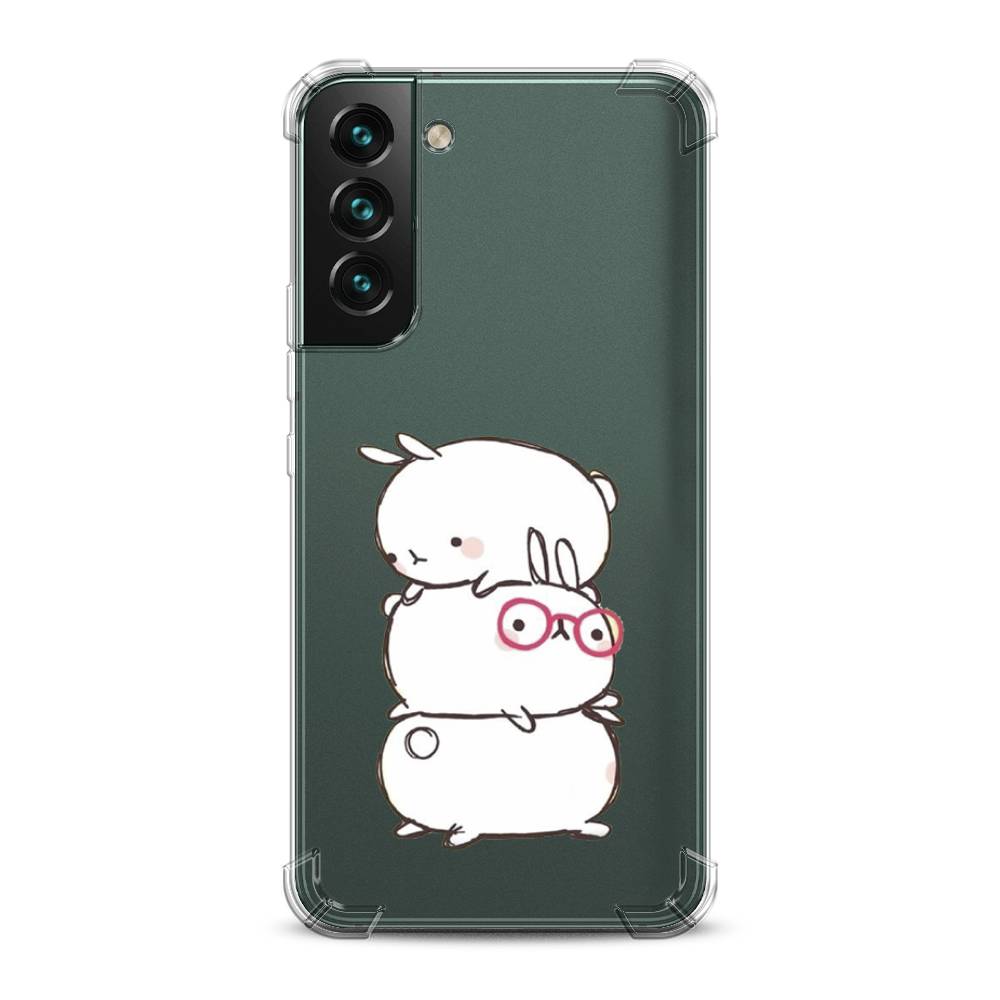фото Противоударный силиконовый чехол "бутерброд" на samsung galaxy s22 awog