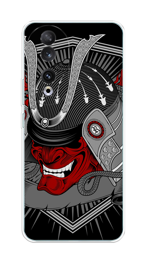 

Чехол на Honor 90 "Красная маска самурая", Белый;красный;черный, 6121450-1