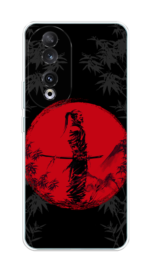 

Чехол на Honor 90 "Самурай на красном фоне", Черный;красный;серый, 6121450-1