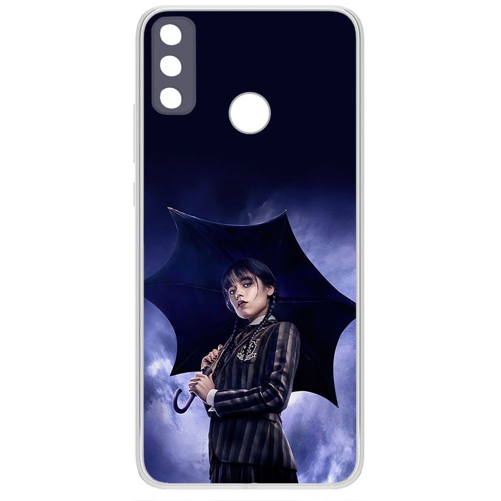 

Чехол-накладка Krutoff Clear Case Уэнсдей Аддамс - Уэнсдей под зонтом для Huawei Y8S, Прозрачный