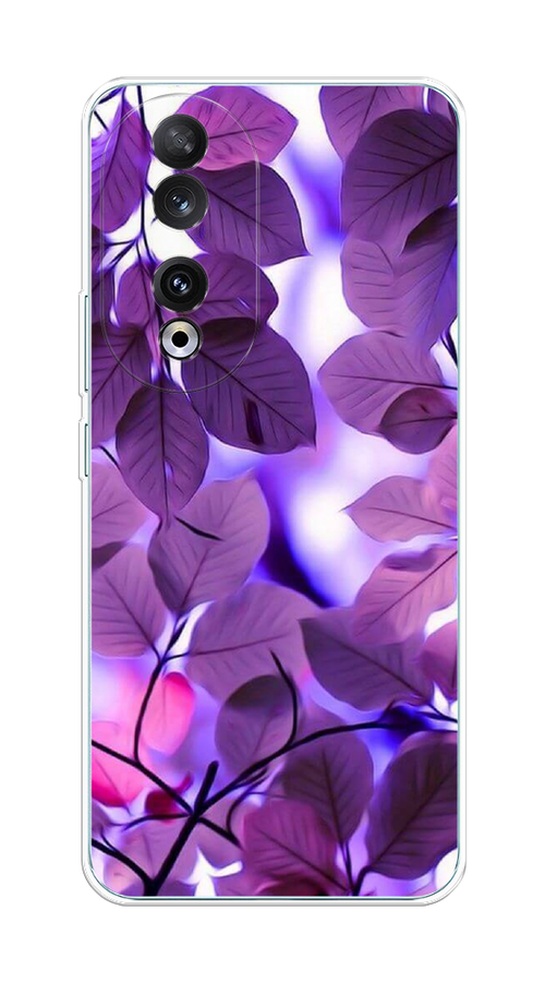 

Чехол на Honor 90 "Сиреневые листики", Фиолетовый;голубой, 6121450-1