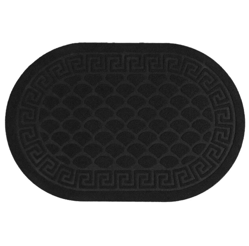 Коврик придверный влаговпитывающий Еврокомфорт Чешуйки овальный 045х075м