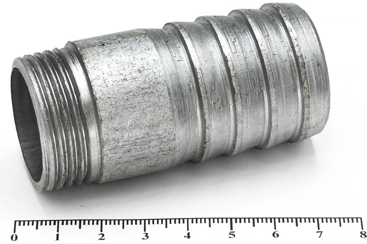 

Штуцер для шланга HIMPT 1 00-00009483, 1 1/4", Серебристый, 1 00-00009483