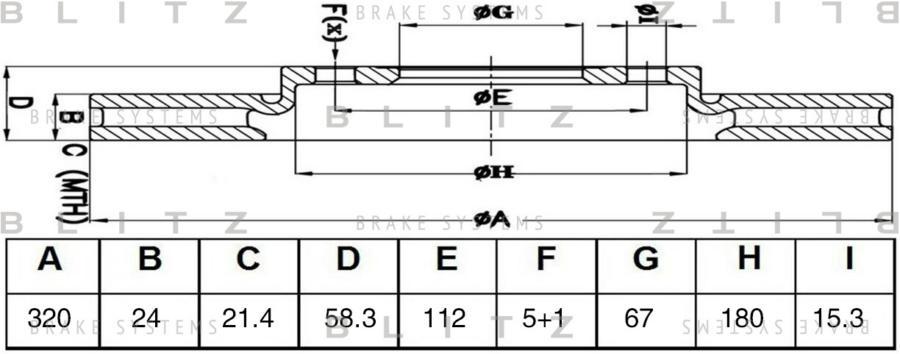 

Диск тормозной BLITZ bs0477