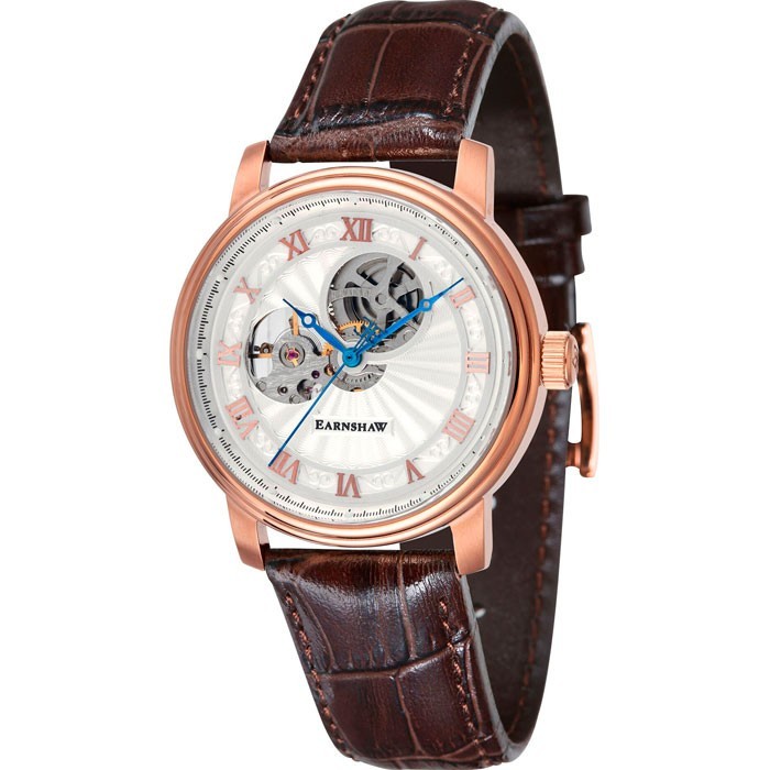 Наручные часы мужские Earnshaw ES-8097-03 коричневые