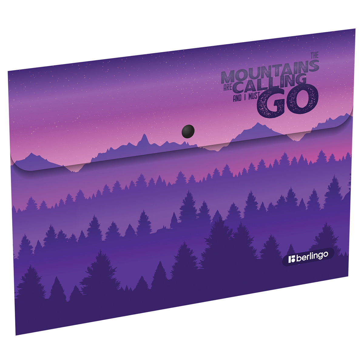 

Папка-конверт на кнопке Berlingo "Scenic", 330мкм, с рисунком, Разноцветный