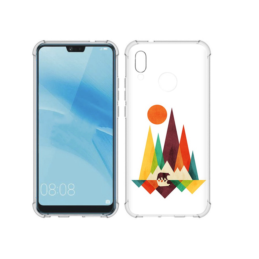 

Чехол MyPads Tocco для Huawei P20 Lite нарисованные горы с медведем (PT130405.51.506), Прозрачный, Tocco