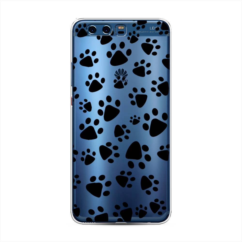 

Чехол Awog на Huawei P10 Plus "Лапки черные", Разноцветный, 62350-2
